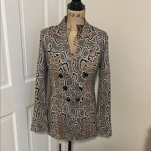 Stylish Snake Print Women's Blazer